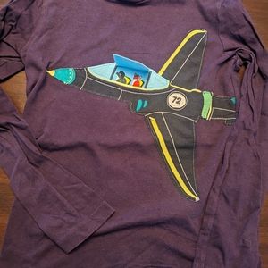 Mini Boden Fighter jet plane long sleeve shirt